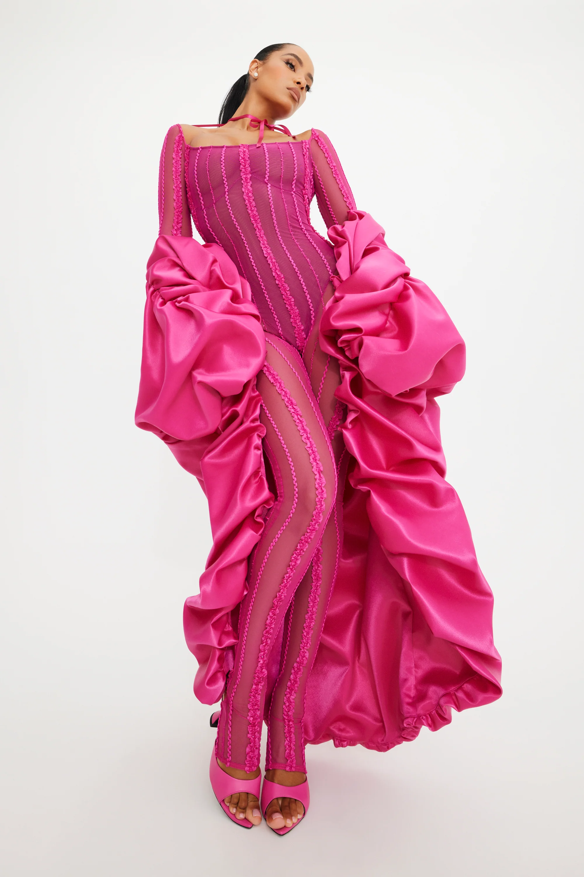 Can-Can Pink Catsuit - Image 3