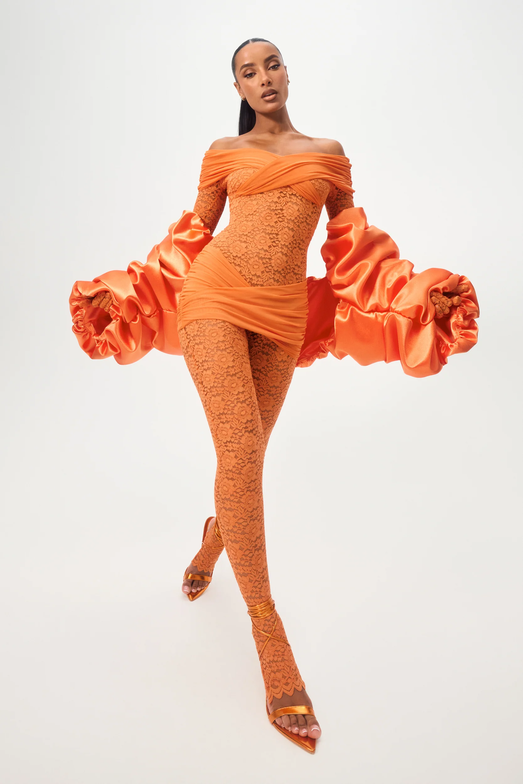 Marigold Lace Catsuit - Image 3